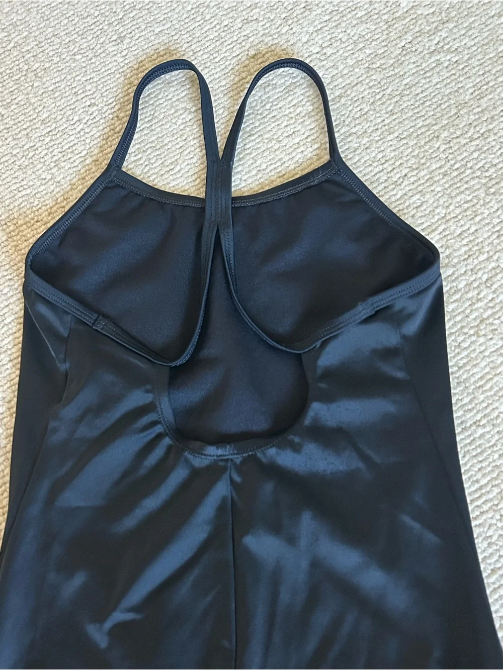 Nike Kids Black One-Piece Swimsuit with White Swoosh